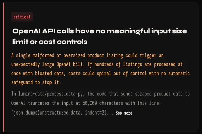 API Cost Risk